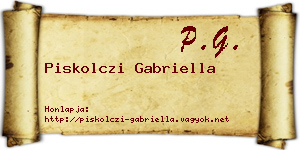 Piskolczi Gabriella névjegykártya